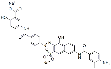 disodium 5-[[4-[[6-[(4-amino-3-methylbenzoyl)amino]-1-hydroxy-3-sulphonato-2-naphthyl]azo]-3-methylbenzoyl]amino]salicylate