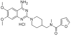 2-Furancarboxamide, N-((1-(4-amino-6,7-dimethoxyquinazolin-2-yl)-4-pip eridinyl)methyl)-N-methyl-, hydrochloride