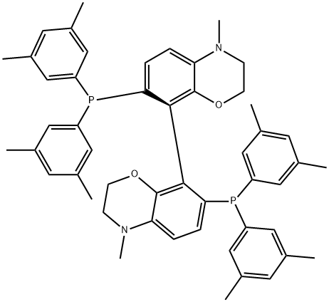 R-(+)-N,N'-DIMETHYL-7,7'-BIS(DI(3,5-XYLYL)PHOSPHINO)-3,3',4,4'-TETRAHYDRO-8,8'-BI-2H-1,4-BENZOXAZINE ISOPROPANOL ADDUCT Structural