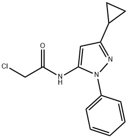 N1-(3-CYCLOPROPYL-1-PHENYL-1H-PYRAZOL-5-YL)-2-CHLOROACETAMIDE Structural