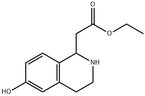 1-Isoquinolineacetic  acid,1,2,3,4-tetrahydro-6-hydroxy-,ethyl  ester Structural