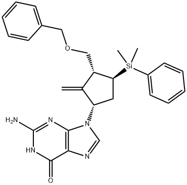 6-O-Benzyl-4-dehydroxy-4-diMethylphenylsilyl Entecavir Structural