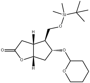 4-(T-BUTYLDI-ME-SIO-ME)HEXA-H-5-(T-H-PYR AN -2-YLOXY)-CYCLOPENTA(B)FURAN-2-ON, 97 Structural