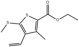 ETHYL 3-METHYL-5-(METHYLTHIO)-4-VINYLTHIOPHENE-2-CARBOXYLATE Structural