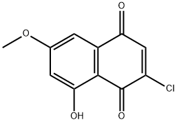 3-Chloro-5-hydroxy-7-methoxynaphthoquinone Structural