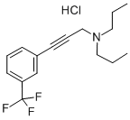 N,N-Dipropyl-3-(3-(trifluoromethyl)phenyl)-2-propyn-1-amine hydrochlor ide Structural