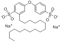 Benzenesulfonic acid, hexadecyl(sulfophenoxy)-, disodium salt Structural