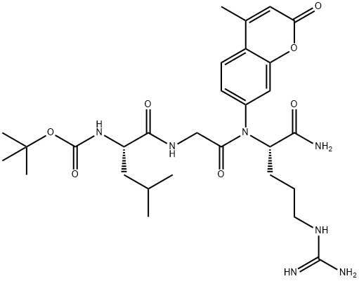 BOC-LEU-GLY-ARG-AMC ACETATE SALT Structural