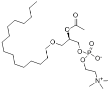 1-O-HEXADECYL-2-ACETYL-SN-GLYCERO-3-PHOSPHOCHOLINE Structural