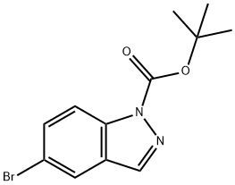 TERT-BUTYL 5-BROMO-1H-INDAZOLE-1-CARBOXYLATE Structural