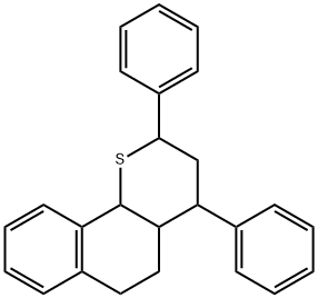 3,4,4a,5,6,10b-Hexahydro-2,4-diphenyl-2H-naphtho(1,2-b)thiopyran Structural