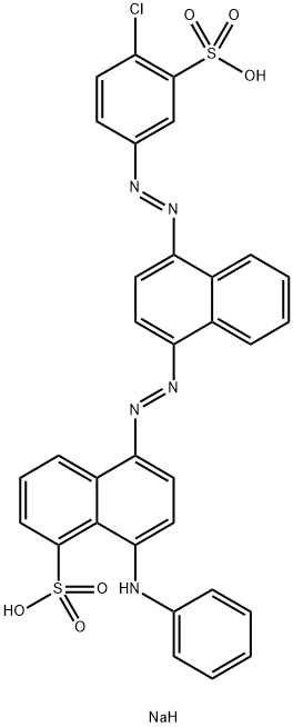 disodium 5-((4-((4-chloro-3-sulfonatophenyl)azo)-1-naphthyl)azo)-8-(phenylamino)-1-naphthalenesulfonate Structural