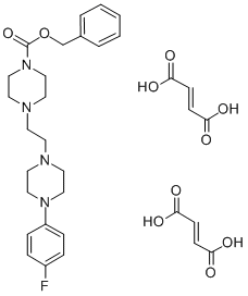 1-Piperazinecarboxylic acid, 4-(2-(4-(4-fluorophenyl)-1-piperazinyl)et hyl)-, phenylmethyl ester, (E)-2-butenedioate (1:2)