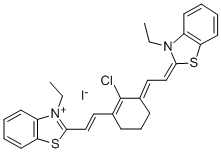 2-[(E)-2-(2-CHLORO-3-((E)-2-[3-ETHYL-1,3-BENZOTHIAZOL-2(3H)-YLIDENE]ETHYLIDENE)-1-CYCLOHEXEN-1-YL)ETHENYL]-3-ETHYL-1,3-BENZOTHIAZOL-3-IUM IODIDE