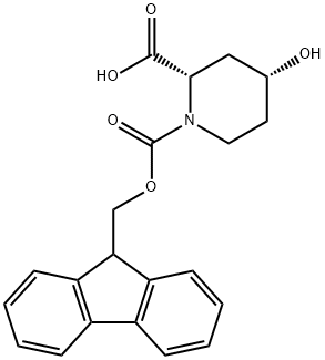 (2S,4R)-FMOC-4-HYDROXYPIPERIDINE-2-CARBOXYLIC ACID Structural