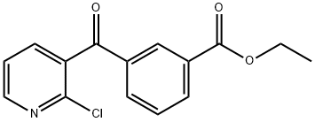 2-CHLORO-3-(3-ETHOXYCARBONYLBENZOYL)PYRIDINE Structural