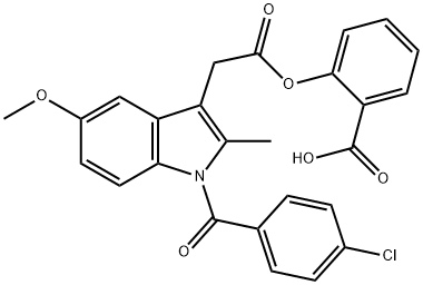 2-carboxyphenyl-1-(4-chlorobenzoyl)-5-methoxy-2-methylindole-3-acetate