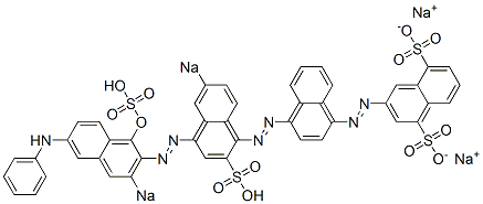 3-[[4-[[4-[(1-Hydroxy-6-phenylamino-3-sodiosulfo-2-naphthalenyl)azo]-6-sodiosulfo-1-naphthalenyl]azo]-1-naphthalenyl]azo]naphthalene-1,5-disulfonic acid disodium salt