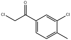 Ethanone, 2-chloro-1-(3-chloro-4-methylphenyl)- (9CI) Structural