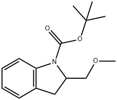 TERT-BUTYL 2-(METHOXYMETHYL)INDOLINE-1-CARBOXYLATE Structural