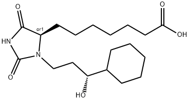 (4R)-(3-[(3R,S)-3-CYCLOHEXYL-3-HYDROXYPROPYL]-2,5-DIOXO)-4-IMIDAZOLIDINE-HEPTANOIC ACID Structural