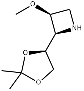Azetidine, 2-[(4S)-2,2-dimethyl-1,3-dioxolan-4-yl]-3-methoxy-, (2R,3S)- (9CI) Structural