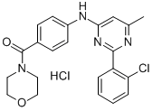 Morpholine, 4-(4-((2-(2-chlorophenyl)-6-methyl-4-pyrimidinyl)amino)ben zoyl)-, monohydrochloride