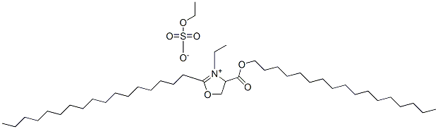 Oxazolium, 3-ethyl-2-heptadecyl-4-((heptadecyloxy)carbonyl)-4,5-dihydr o-, ethyl sulfate Structural
