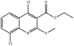 ETHYL 4,8-DICHLORO-2-(METHYLTHIO)QUINOLINE-3-CARBOXYLATE Structural