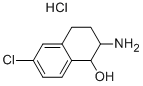 2-AMINO-6-CHLORO-1,2,3,4-TETRAHYDRO-NAPHTHALEN-1-OL HYDROCHLORIDE Structural