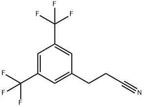 3-(3,5-bis-trifluoromethyl-phenyl)-propionitrile Structural