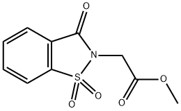 methyl 3-oxo1,2-benzisothiazole-2(3H)-acetate 1,1-dioxide Structural