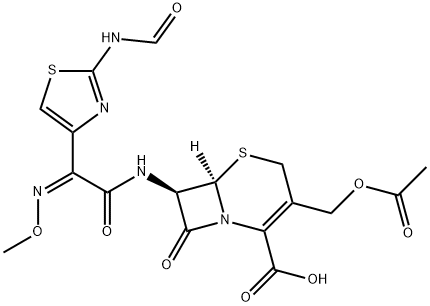 [6R-[6alpha,7beta(Z)]]-3-(acetoxymethyl)-7-[[2-(formylamino)thiazol-4-yl](methoxyimino)acetamido]-8-oxo-5-thia-1-azabicyclo[4.2.0]oct-2-ene-2-carboxylic acid     