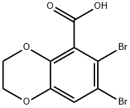 6,7-Dibromo-2,3-dihydrobenzo[1,4]dioxine-5-carboxylic acid Structural