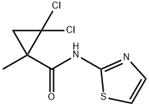 Cyclopropanecarboxamide, 2,2-dichloro-1-methyl-N-2-thiazolyl- (9CI) Structural