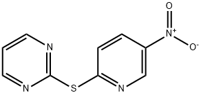 Pyrimidine, 2-((5-nitro-2-pyridinyl)thio)- Structural