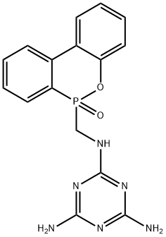 N-[(10-Oxido-9,10-dihydro-9-oxa-10-phosphaphenanthrene)methyl]-1,3,5-triazine-2,4,6-triamine Structural