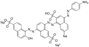 4-[[4-[(4-Aminophenyl)azo]-7-sodiosulfo-1-naphthalenyl]azo]-2'-hydroxy[1,1'-azobisnaphthalene]-6,6'-disulfonic acid disodium salt