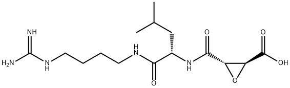 (L-3-TRANS-CARBOXYOXIRANE-2-CARBONYL)-L-LEUCYLAGMATINE HEMIHYDRATE Structural