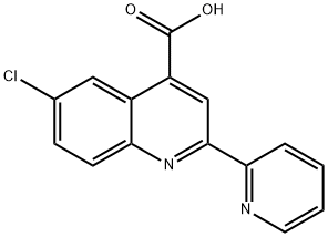 6-CHLORO-2-PYRIDIN-2-YLQUINOLINE-4-CARBOXYLIC ACID Structural