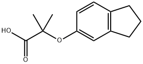 2-(2,3-DIHYDRO-1H-INDEN-5-YLOXY)-2-METHYLPROPANOIC ACID Structural