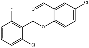 5-CHLORO-2-[(2-CHLORO-6-FLUOROBENZYL)OXY]BENZALDEHYDE Structural