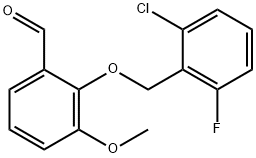 2-[(2-CHLORO-6-FLUOROBENZYL)OXY]-3-METHOXYBENZALDEHYDE Structural