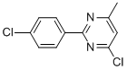 4-CHLORO-2-(4-CHLOROPHENYL)-6-METHYLPYRIMIDINE Structural