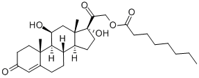 4-PREGNENE-11BETA,17ALPHA,21-TRIOL-3,20-DIONE 21-CAPRYLATE Structural