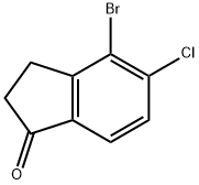 4-Bromo-5-chloro-2,3-dihydro-1H-inden-1-one Structural