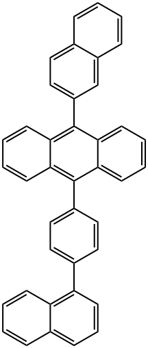 ANTHRACENE, 9-(2-NAPHTHALENYL)-10-[4-(1-NAPHTHALENYL)PHENYL]- Structural