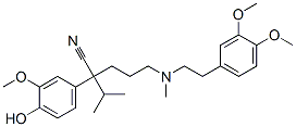 2-(4-Hydroxy-3-methoxyphenyl)-2-isopropyl-5-[methyl[2-(3,4-dimethoxyphenyl)ethyl]amino]pentanenitrile Structural