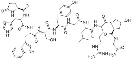 PGLU-HIS-TRP-SER-TYR-GLY-LEU-ARG-HYP-GLY-NH2