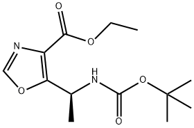 TERT-BUTYL (S)-1-(4-(ETHOXYCARBONYL)OXAZOL-5-YL)ETHYLCARBAMATE Structural